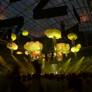 large inflatable clouds at Toppers 2010